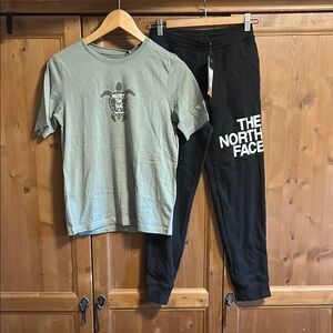 NWT The North Face Black Joggers + Craghoppers Protect the Seas Sage t-shirt